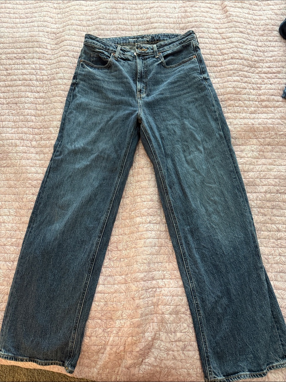 Old Navy Women's Dark Blue Wide-Leg Jeans Sky-Hi
